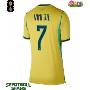 Brasilien Vinicius Junior #7 Hemmatröja Kvinnor VM 2026 Kortärmad